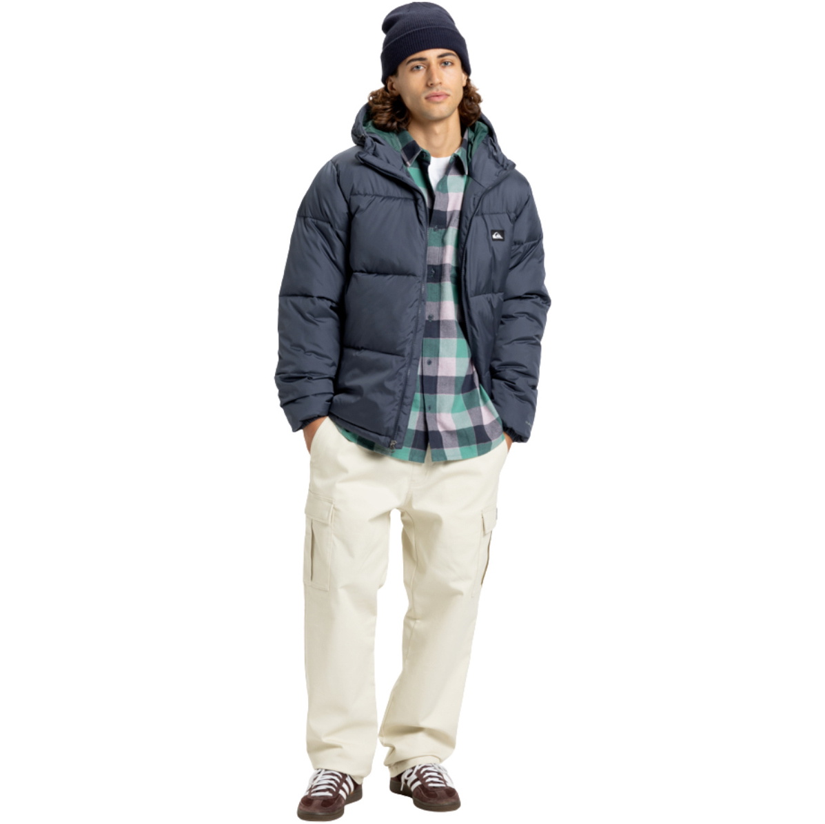 2025 Quiksilver Mens Cold Days Puffer Jacket EQYJK04173 - India Ink